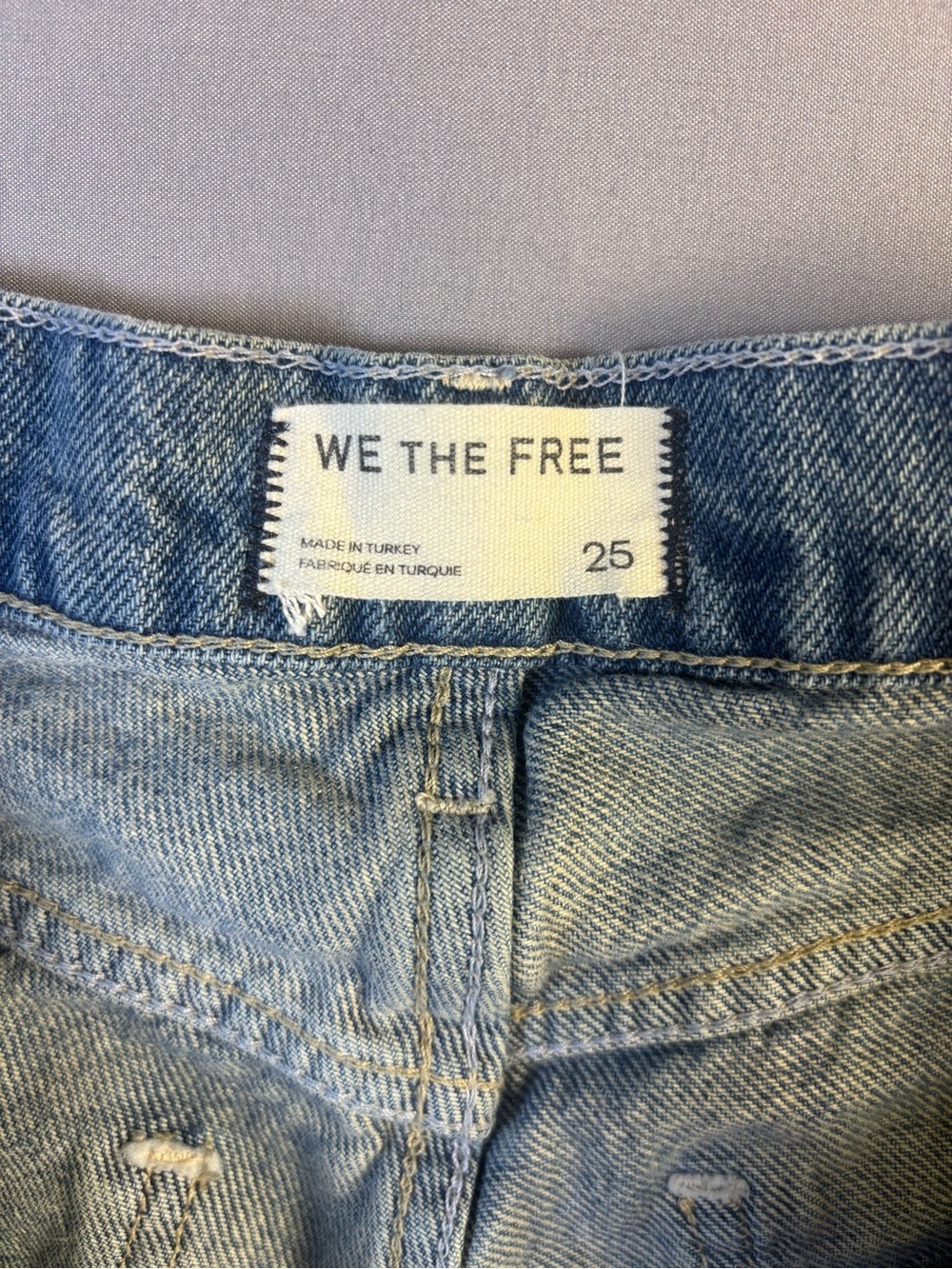 Free People Vintage Light Wash Button-Fly Jeans Size 25 - Picture 10 of 13
